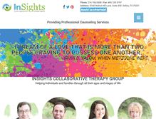 Tablet Screenshot of insightstherapy.com